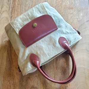 Perry Ellis Beige and Brown Tote Bag